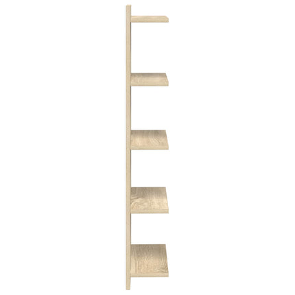 Vägg hylla 2 pcs Sonoma-ek 30 x 15 x 100 cm Konstruerat trä