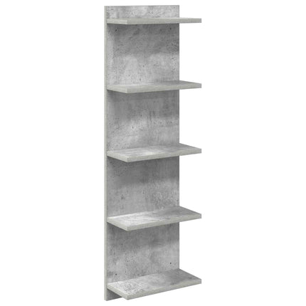 Vägg hylla Betonggrå 30 x 15 x 100 cm Konstruerat trä