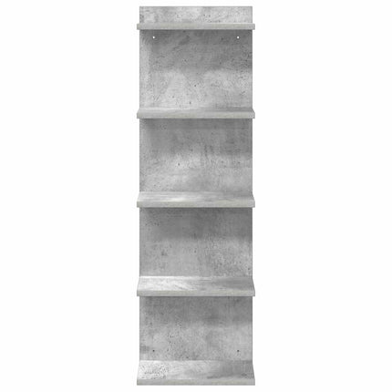 Vägg hylla Betonggrå 30 x 15 x 100 cm Konstruerat trä