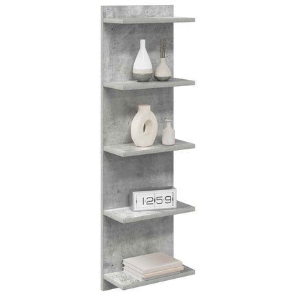 Vägg hylla Betonggrå 30 x 15 x 100 cm Konstruerat trä