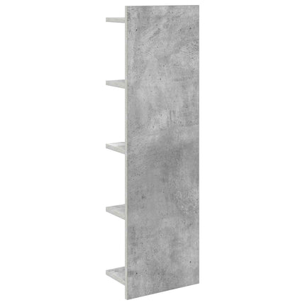 Vägg hylla 2 pcs Betonggrå 30 x 15 x 100 cm Konstruerat trä