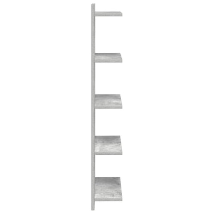 Vägg hylla 2 pcs Betonggrå 30 x 15 x 100 cm Konstruerat trä