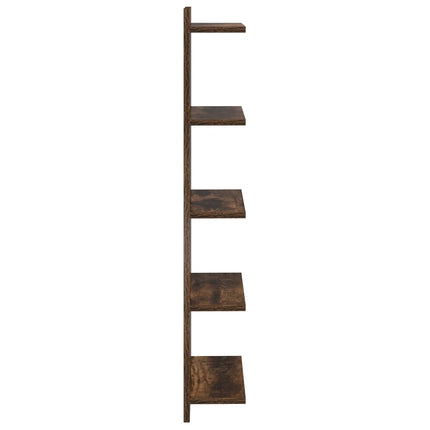 Vägg hylla Rökt ek 30 x 15 x 100 cm Konstruerat trä