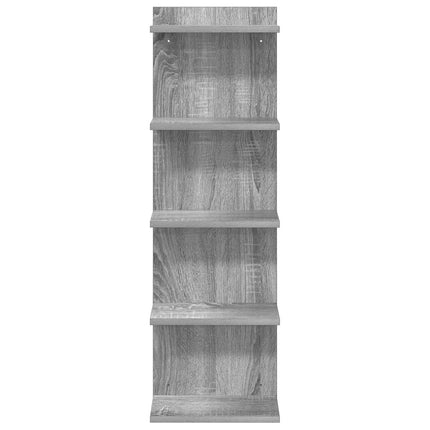 Vägg hylla 2 pcs Grå Sonoma 30 x 15 x 100 cm Konstruerat trä