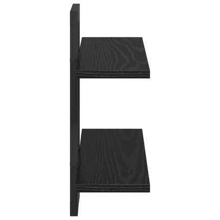 Flytande hyllor Svart ek 40 x 15 x 40 cm Konstruerat trä