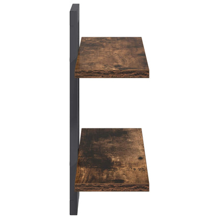 Flytande hyllor Rökt ek 40 x 15 x 40 cm Konstruerat trä