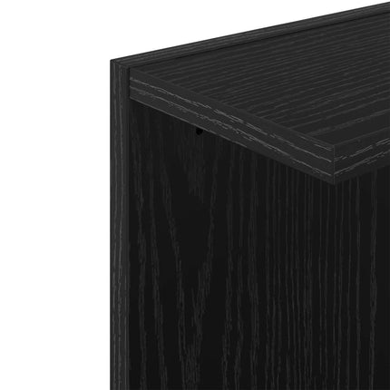 Vägg hylla Svart ek 22 x 15 x 100 cm Konstruerat trä
