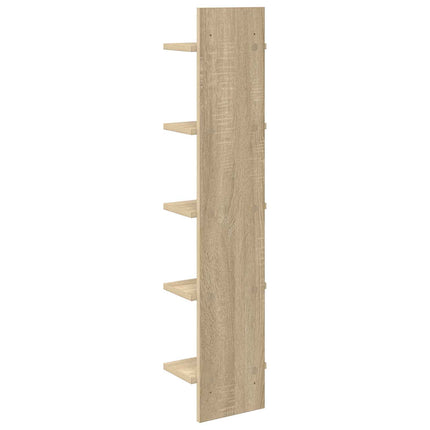 Vägg hylla 2 pcs Sonoma-ek 22 x 15 x 100 cm Konstruerat trä