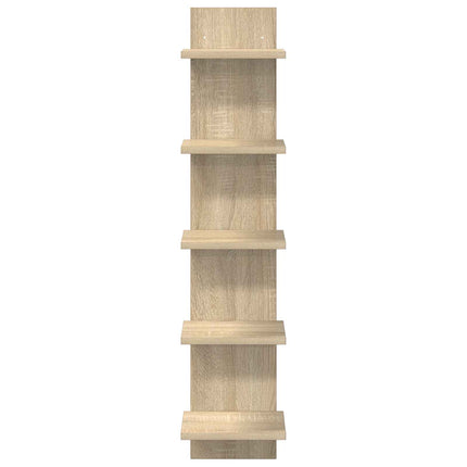 Vägg hylla 2 pcs Sonoma-ek 22 x 15 x 100 cm Konstruerat trä
