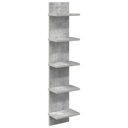 Vägg hylla Betonggrå 22 x 15 x 100 cm Konstruerat trä
