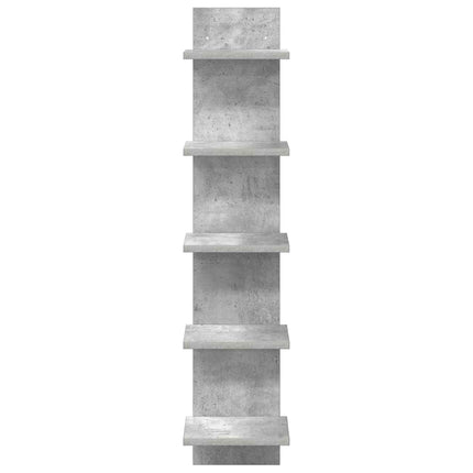 Vägg hylla Betonggrå 22 x 15 x 100 cm Konstruerat trä