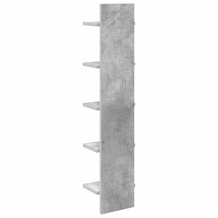 Vägg hylla 2 pcs Betonggrå 22 x 15 x 100 cm Konstruerat trä