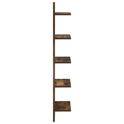 Vägg hylla 2 pcs Rökt ek 22 x 15 x 100 cm Konstruerat trä