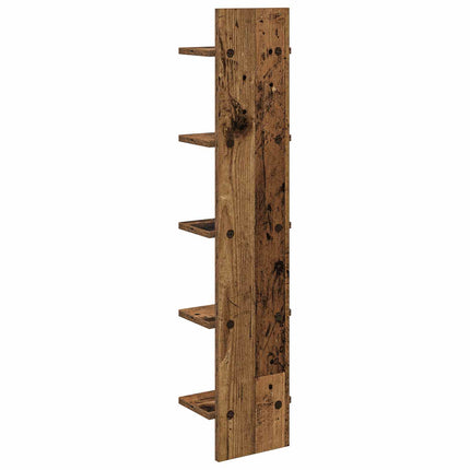 Vägg hylla 2 pcs Gammalt trä 22 x 15 x 100 cm Konstruerat trä