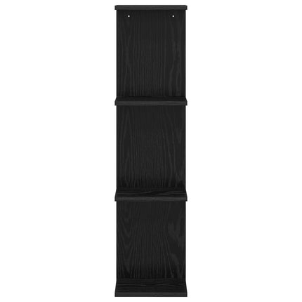 Vägg hylla Svart ek 22 x 15 x 100 cm Konstruerat trä