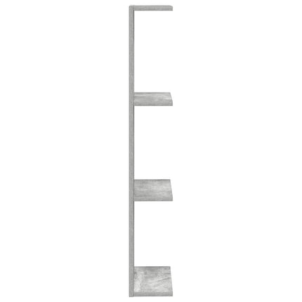 Vägg hylla Betonggrå 22 x 15 x 100 cm Konstruerat trä