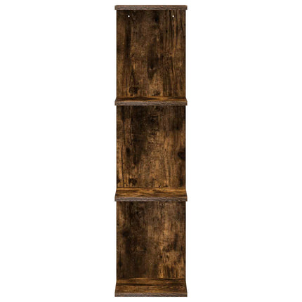 Vägg hylla 2 pcs Rökt ek 22 x 15 x 100 cm Konstruerat trä