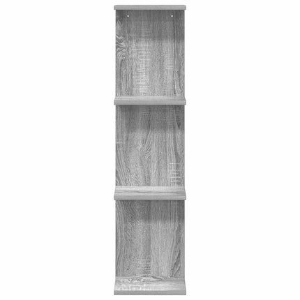 Vägg hylla 2 pcs Grå Sonoma 22 x 15 x 100 cm Konstruerat trä