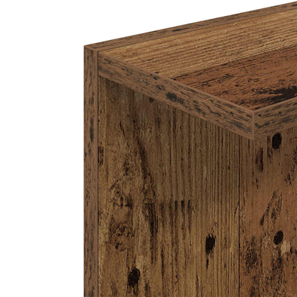 Vägg hylla 2 pcs Gammalt trä 22 x 15 x 100 cm Konstruerat trä