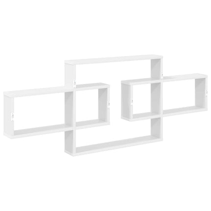 Vägg hylla Vit 130 x 10 x 50 cm Konstruerat trä