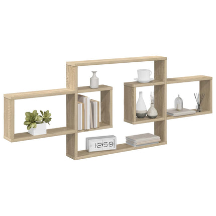 Vägg hylla Sonoma-ek 130 x 10 x 50 cm Konstruerat trä