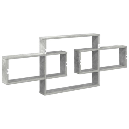 Vägg hylla Betonggrå 130 x 10 x 50 cm Konstruerat trä