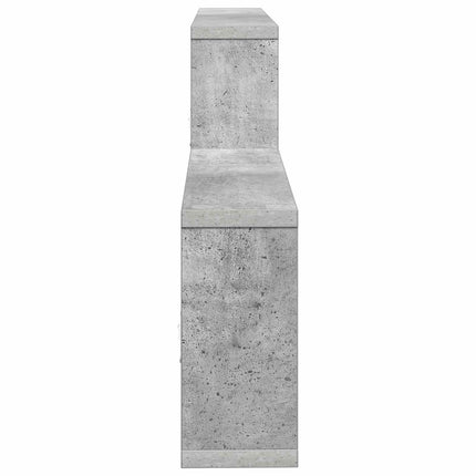 Vägg hylla Betonggrå 130 x 10 x 50 cm Konstruerat trä