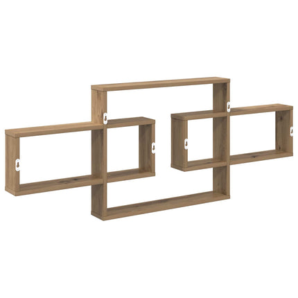 Vägg hylla Artisan-ek 130 x 10 x 50 cm Konstruerat trä