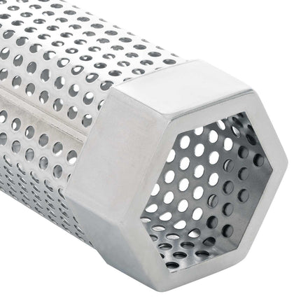 Röktub 2 st 5 x 5 x 30 cm Rostfritt Stål 304 Silver