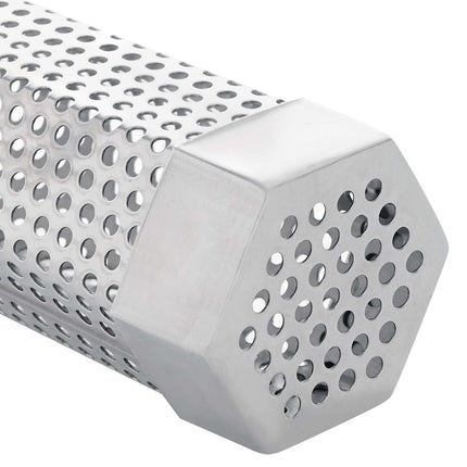 Röktub 2 st 5 x 5 x 30 cm Rostfritt Stål 304 Silver