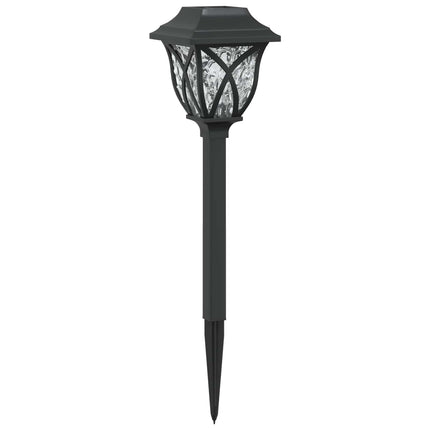 Utomhus solcellslampor med markspik 12 pcs Varmvit 42 cm PP