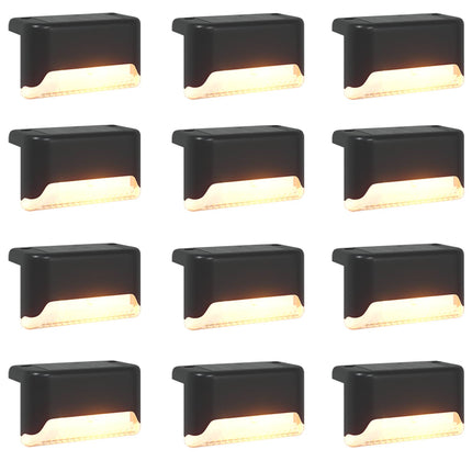 Utomhus solcellslampor med markspik 12 pcs Varmvit 4,5 cm