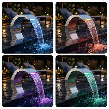 Pool Fontän Silver 61 x 30 x 71 cm Rostfritt stål