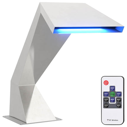 Poolfall med RGB LEDs Rostfritt stål 63,5 x 29 x 51 cm Silver