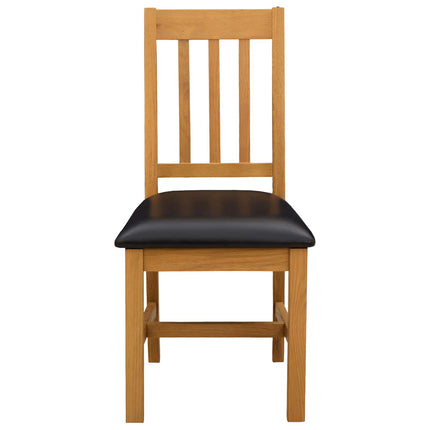 Matstol VENLO 2 pcs Massivt Ekträ Svart 45 x 53 x 92 cm