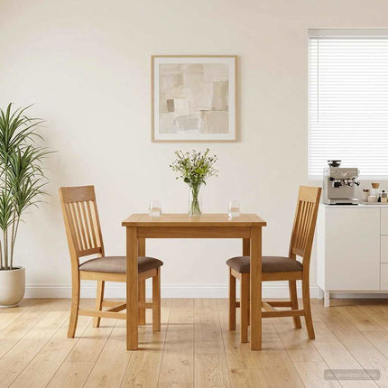 Matstol 2 pcs Massivt Ekträ Grå 45 x 59 x 92 cm