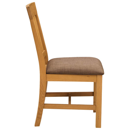 Matstol 2 pcs Massivt Ekträ Grå 45 x 59 x 92 cm