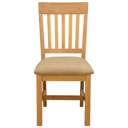 Matstol 2 pcs Massivt Ekträ Beige 45 x 59 x 92 cm