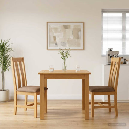 Matstol 2 pcs Massivt Ekträ Grå 45 x 54 x 100 cm