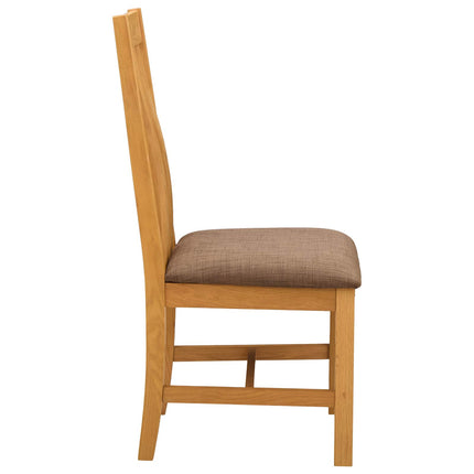 Matstol 2 pcs Massivt Ekträ Grå 45 x 54 x 100 cm