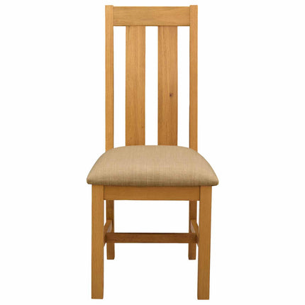 Matstol 2 pcs Massivt Ekträ Beige 45 x 54 x 100 cm