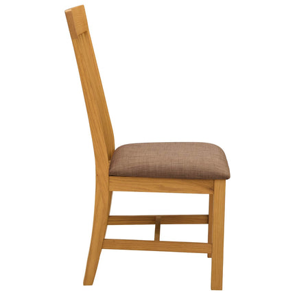 Matstol 2 pcs Massivt Ekträ Grå 45 x 59,5 x 100 cm