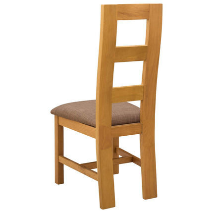 Matstol 2 pcs Massivt Ekträ Grå 45 x 51 x 105 cm