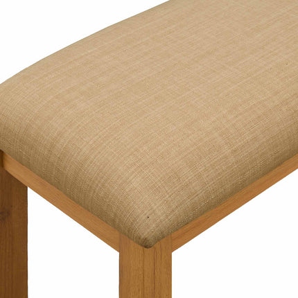 Matbänk 95 x 32 x 45 cm Massivt Ekträ Beige
