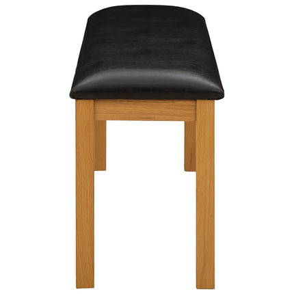 Matbänk 95 x 32 x 45 cm Massivt Ekträ Svart