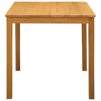 Matbord 110 x 75 x 75 cm Massivt Ekträ Naturlig Rektangulär