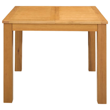 Matbord 90 x 90 x 75 cm Massivt Ekträ Naturlig Fyrkantig