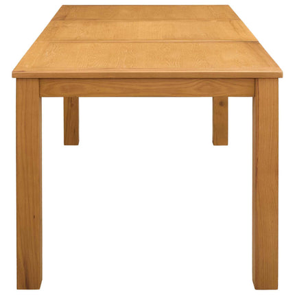 Matbord 150 x 85 x 75 cm Massivt Ekträ Naturlig Rektangulär