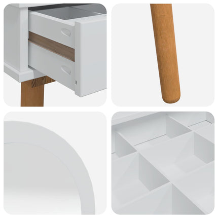 Skrivbordsset FAUSKE 2 pcs Vit 76 x 50 x 143 cm