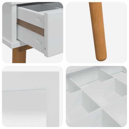 Skrivbordsset FAUSKE 2 pcs Vit 100 x 50 x 143 cm